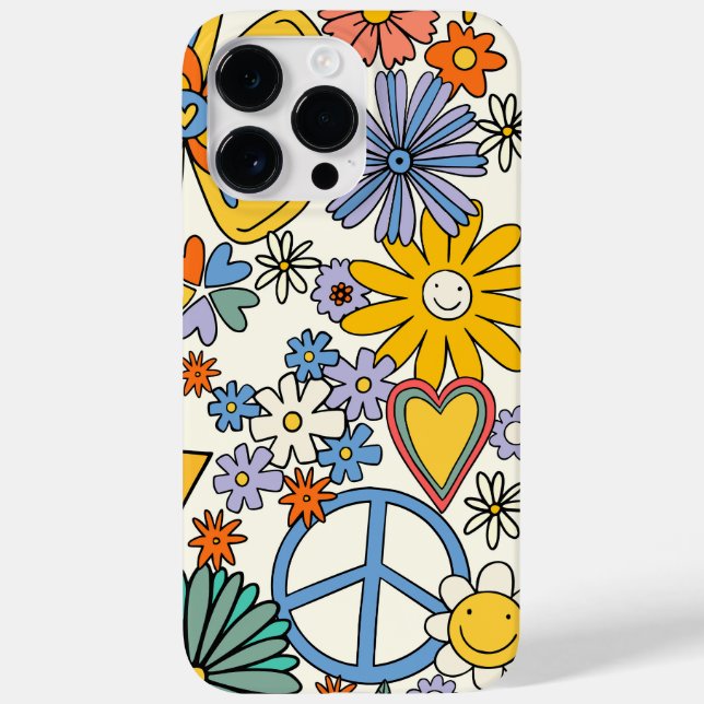 iPhone Case im Hippy-Style der 70er Jahre (Rückseite)