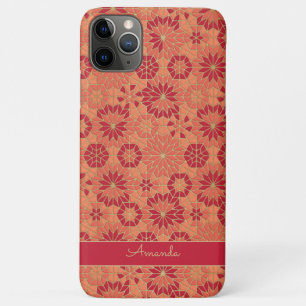 iPhone Case in Rot und Orange-Muster