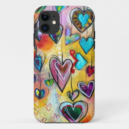iPhone Case - Mehrfarbig Hearts