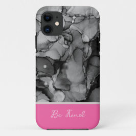 iPhone Case mit abstraktem schwarzem Marmor