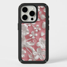 iPhone Case mit benutzerdefinierter rosa Blume |Fa