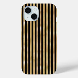 iPhone Case mit Gold und schwarz Streifen