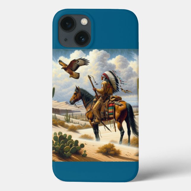 iPhone Case mit indigener Szene (Rückseite)