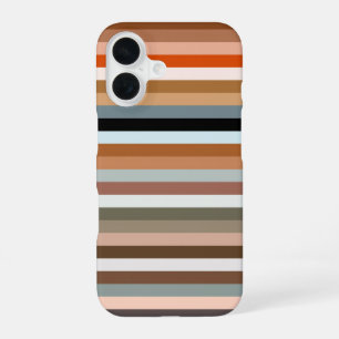 iPhone Case mit mehrfarbigem Streifenmuster 16 Hülle