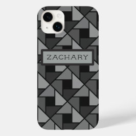 iPhone Case mit Minimalistischer grauer Geometrie