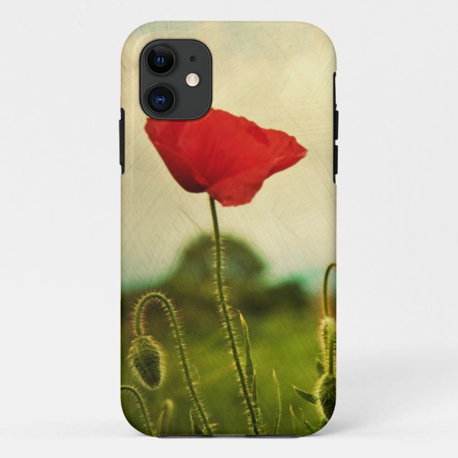 iPhone Case mit Red Poppy (Rückseite)