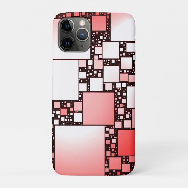 iPhone Case mit Rot und Weiß Square-Tanzen (Rückseite)