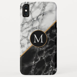 iPhone Case mit schwarzem und weißem Marmor hinzuf