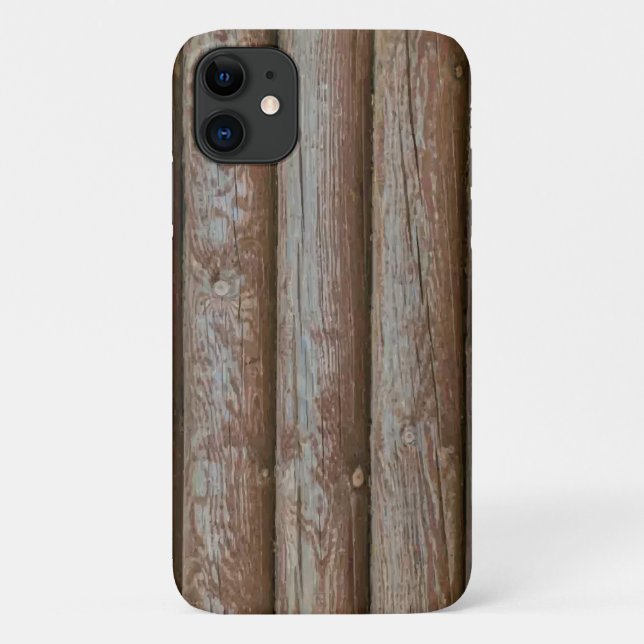 iPhone Case mit sehr Cool simulierten Holzplanks (Rückseite)