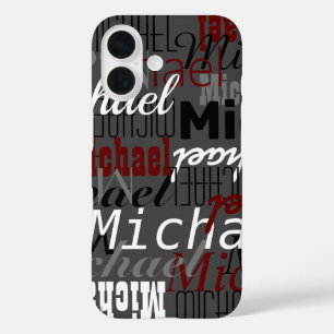 iPhone Case mit überdimensionalem Namensmuster