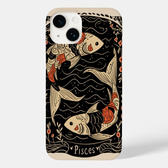 iPhone Case Pisces tapesCelestial Zodiac Art (Rückseite)