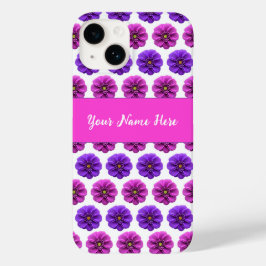iPhone Case - Rosa und violette Blumen