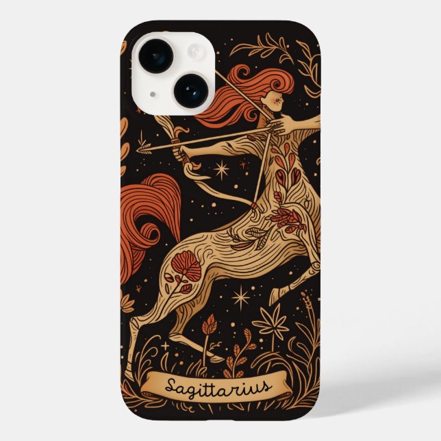 iPhone Case Sagittarius TapesCelestial Zodiac Art (Rückseite)