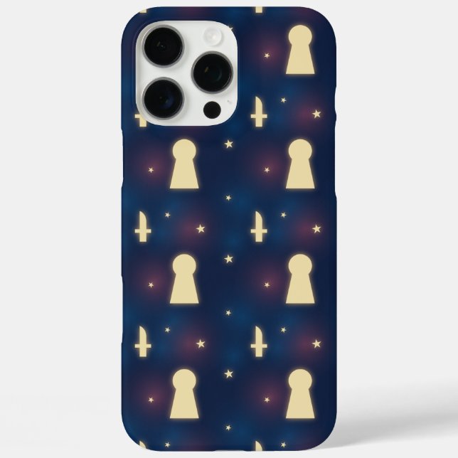 IPhone Case Starry Night Knife Keyhole Pattern (Rückseite)