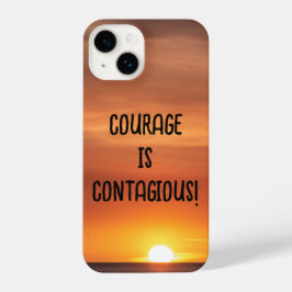 iPhone Case - Sunset mit "Courage is Contagious" iPhone 14 Hülle
