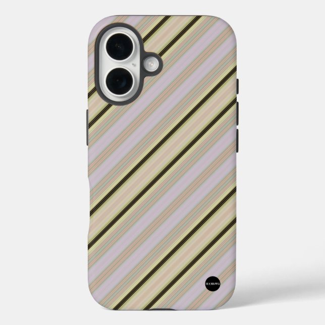 Iphone Case Vertikal Stripe gelb HAMbWG (Rückseite)