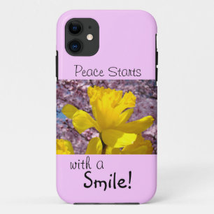 iPhone cases Peace beginnt mit einem Smile Spring