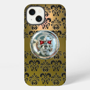 Etui iPhone 13 CAVALIERS DE CRÂNE JAUNE NOIR DAMAS Coque Case-Ma
