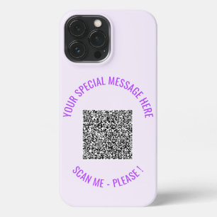 Etui iPhone 13 Pro Max Code QR Texte Votre message spécial Cadeau coque i