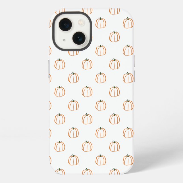 iPhone Coque citrouille blanc (Verso)
