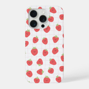 Coque de téléphone à motif de fraise sucrée.