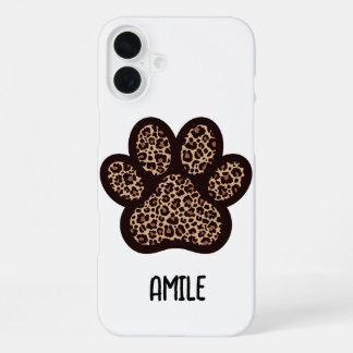 iPhone 16 Plus coque de téléphone empreinte de patte de guépard