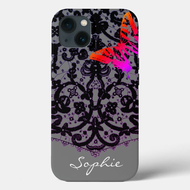 iPhone / coque ipad ANTIQUE LACE NOM PERSONNALISÉ (Verso)
