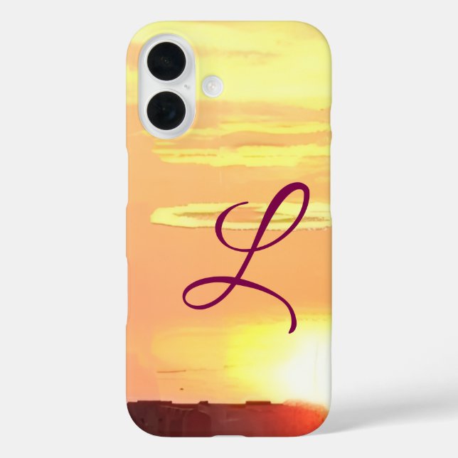 iPhone / coque ipad Sunset monogrammé (Verso)