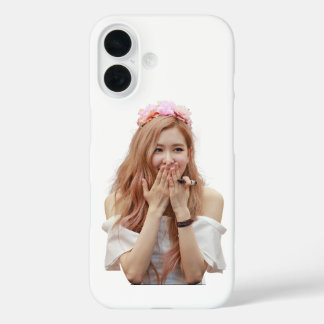iphone coque personnalisé 16 rose noir rose