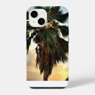 Pour iPhone 14 Coucher de soleil sur palmiers tropicaux – Coque i