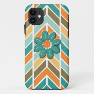 iPhone Cover, Retro Zickzack, Blume Power iPhone   Case-Mate iPhone Hülle