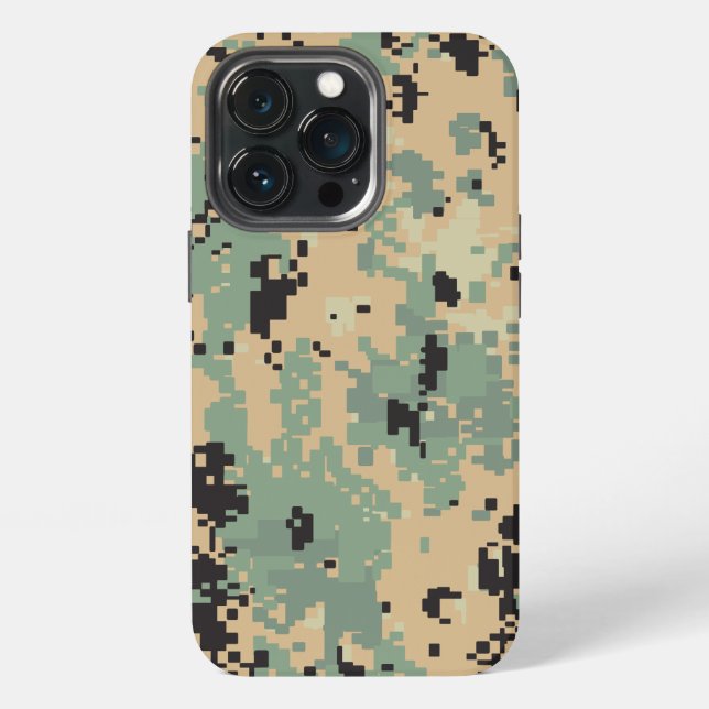 iPhone Digital-Tarnmuster 13 Pro Hülle (Hinten)