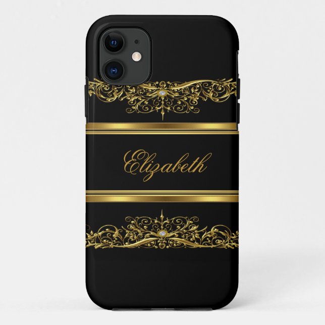 iPhone Elegant Klasse Gold Floral Case-Mate iPhone Hülle (Rückseite)