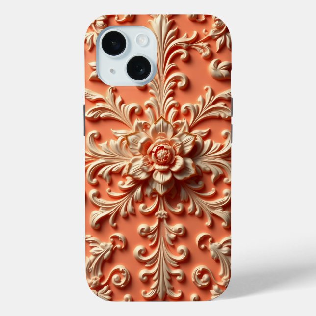 iPhone en fleurs sculptées / coque ipad (Verso)
