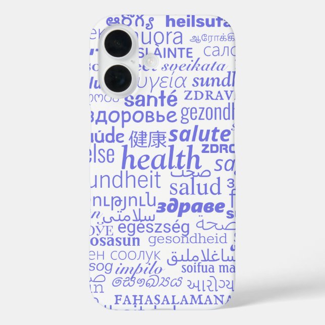 iPhone-Fall mit Gesundheitstext iPhone 16 Hülle (Rückseite)