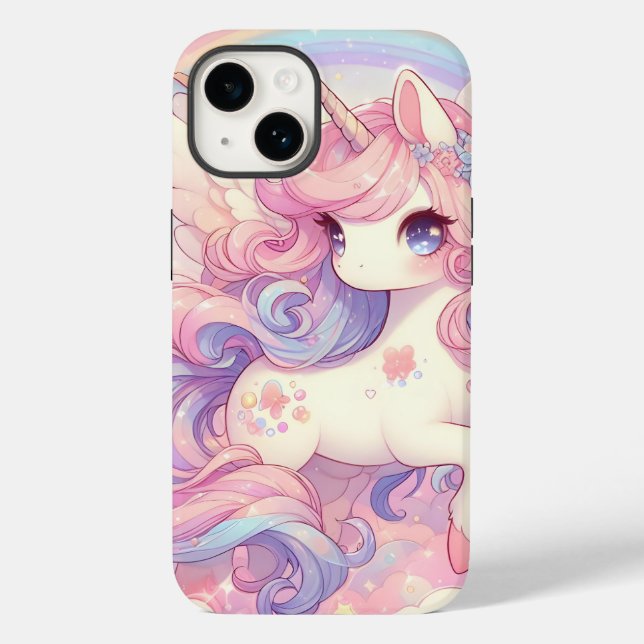 iPhone-Fall mit niedlichem Einhorn-Fall Case-Mate iPhone 14 Hülle (Rückseite)