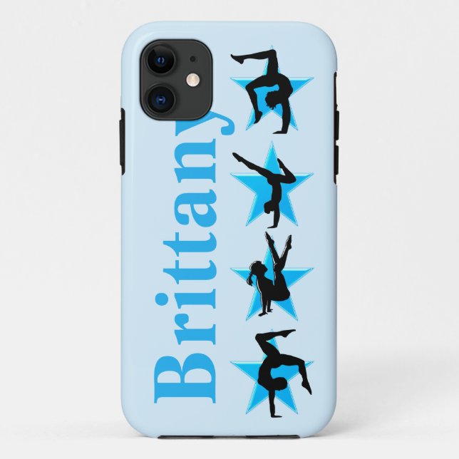 IPHONE-FALL PERSONALISIERT GYMNASTICS BLAUE STAR Case-Mate iPhone HÜLLE (Rückseite)