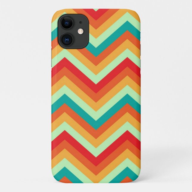 iPhone Fall-Retro Zickzack-Zickzack Muster Case-Mate iPhone Hülle (Rückseite)
