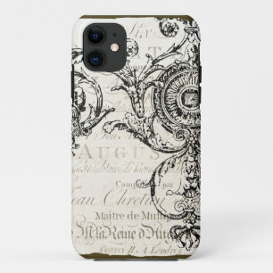 iPhone Fall-Vintages Eintagsfliege-Franzose-Skript title_seo2