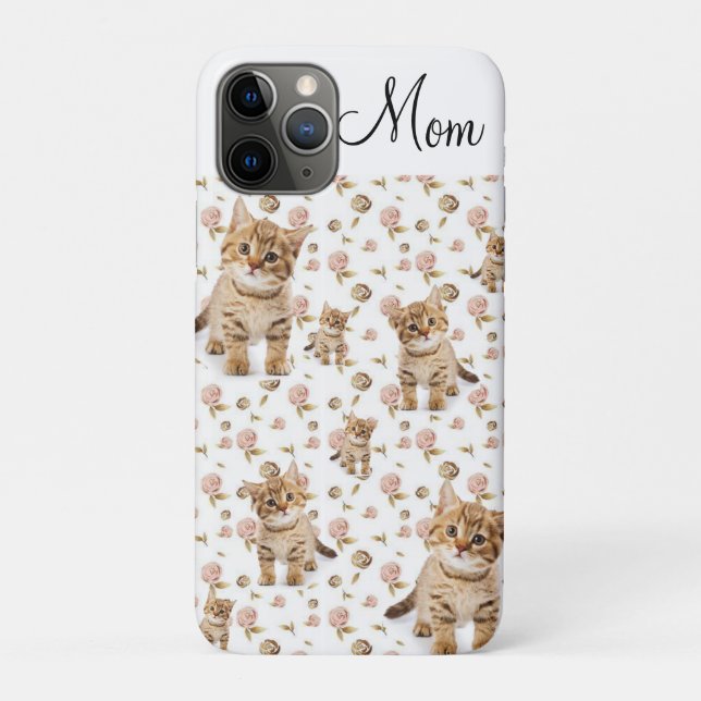 IPhone Fälle Floral Kitten Mama Case-Mate iPhone Hülle (Rückseite)
