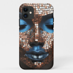 iPhone / Femme coque ipad Cuivre bleu Mosiac