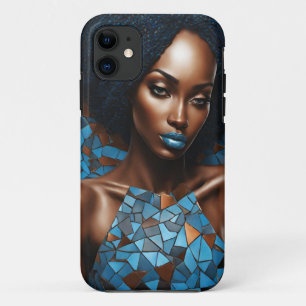 iPhone / Femme coque ipad Cuivre Bleu Mosiac