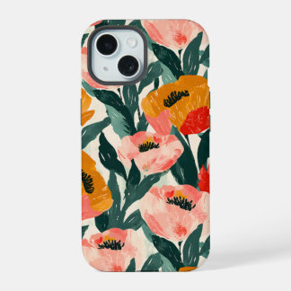 Iphone floral esthétique 15 Tough Coque