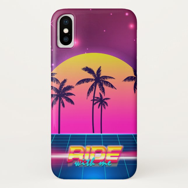 iPhone-Gehäuse für Retro-Futuristik der 90er Jahre Case-Mate iPhone Hülle (Rückseite)