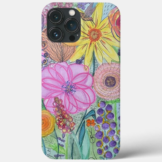 iPhone-Gehäuse mit Aquarellfarben-Blume Case-Mate iPhone Hülle (Rückseite)