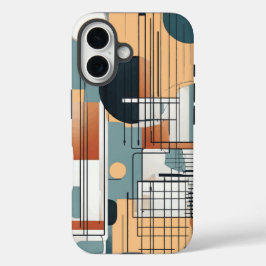 iPhone-Gehäuse mit geometrischer Zusammensetzung iPhone 16 Hülle