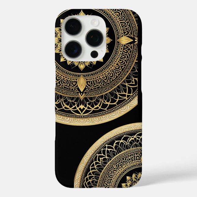 iPhone Gehäuse mit Mandala Art Design iPhone 16 Pro Hülle (Rückseite)