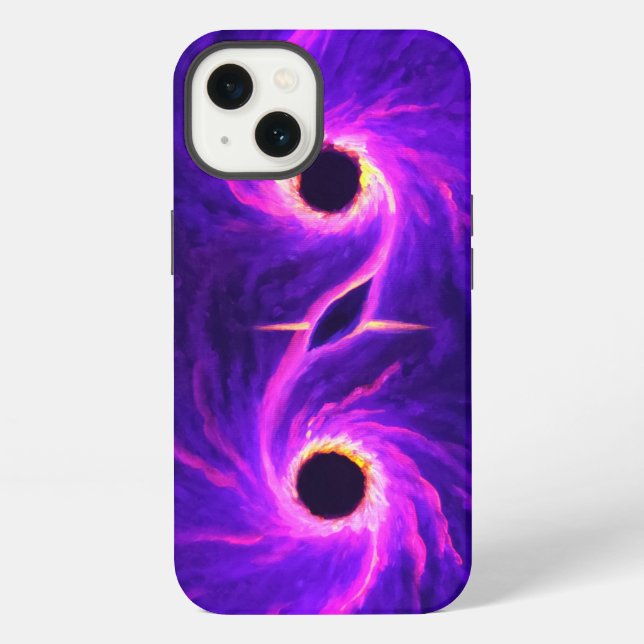 iPhone-Gehäuse mit schwarzen Löchern iPhone Hülle (Rückseite)