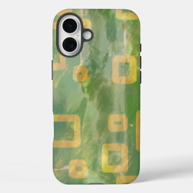 iPhone Géométrique Jaune Vert / coque ipad (Verso)