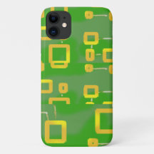 iPhone géométrique vert / coque ipad